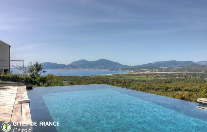 Kamer bij particulieren nr.28751 PORTICCIO - Corse - La lunera - Chambre d'h&ocirc;tes &agrave; Sainte-Lucie de Porto-Vecchio, le Sud Corse :la piscine et la vue