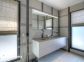 Chambre d'h&ocirc;tes &agrave; Sainte-Lucie de Porto-Vecchio, le Sud Corse :la salle d'eau de la chambre 3